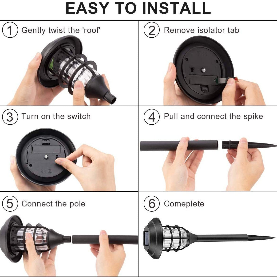 Solar-powered Lawn Stake Ligh Outdoor LEDPlastic