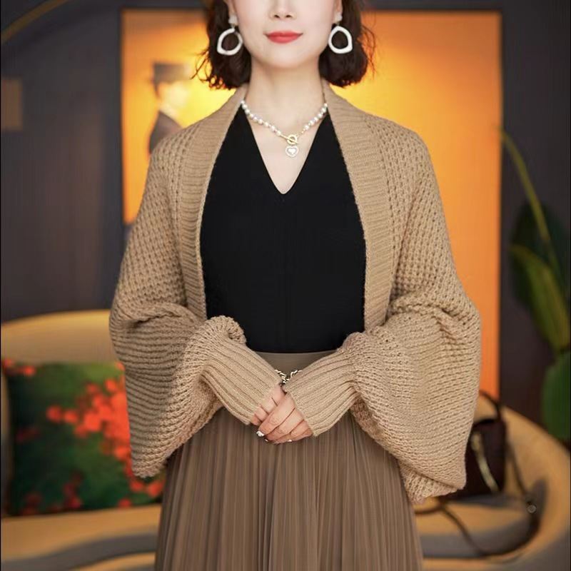 Korean-style Knitted Solid-color Fashionable Versatile Loose Shawl