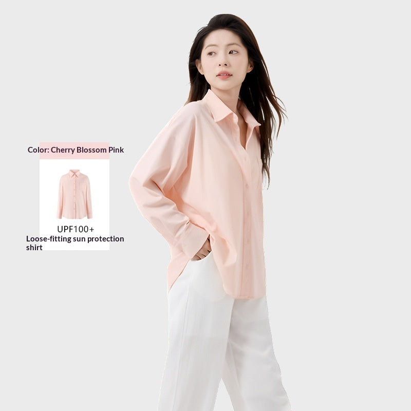 Cooling BreathableSun-protective Womens Loose-fit Shirt Jacket