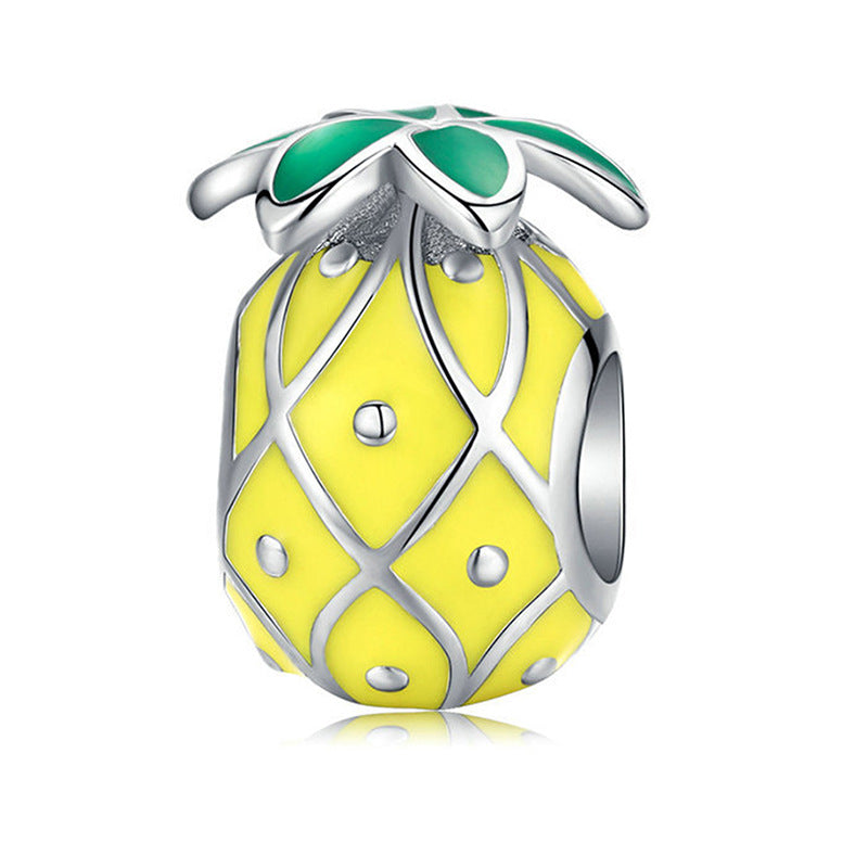Animal-themed Colorful Heart-shaped Large-hole Beads For DIY Bracelet Accessories