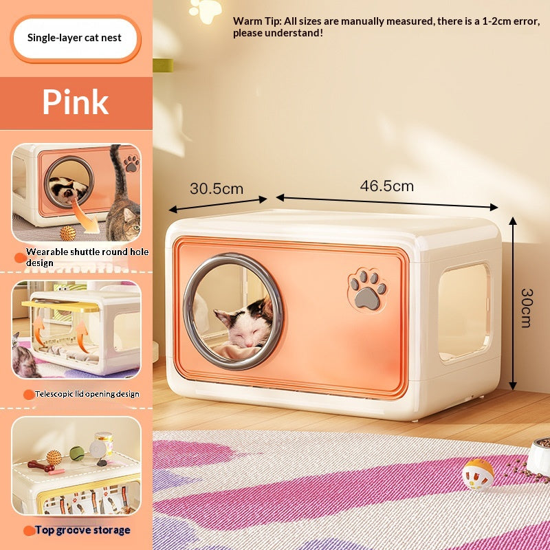Large-capacity Cat Food Storage Container Cat Bed