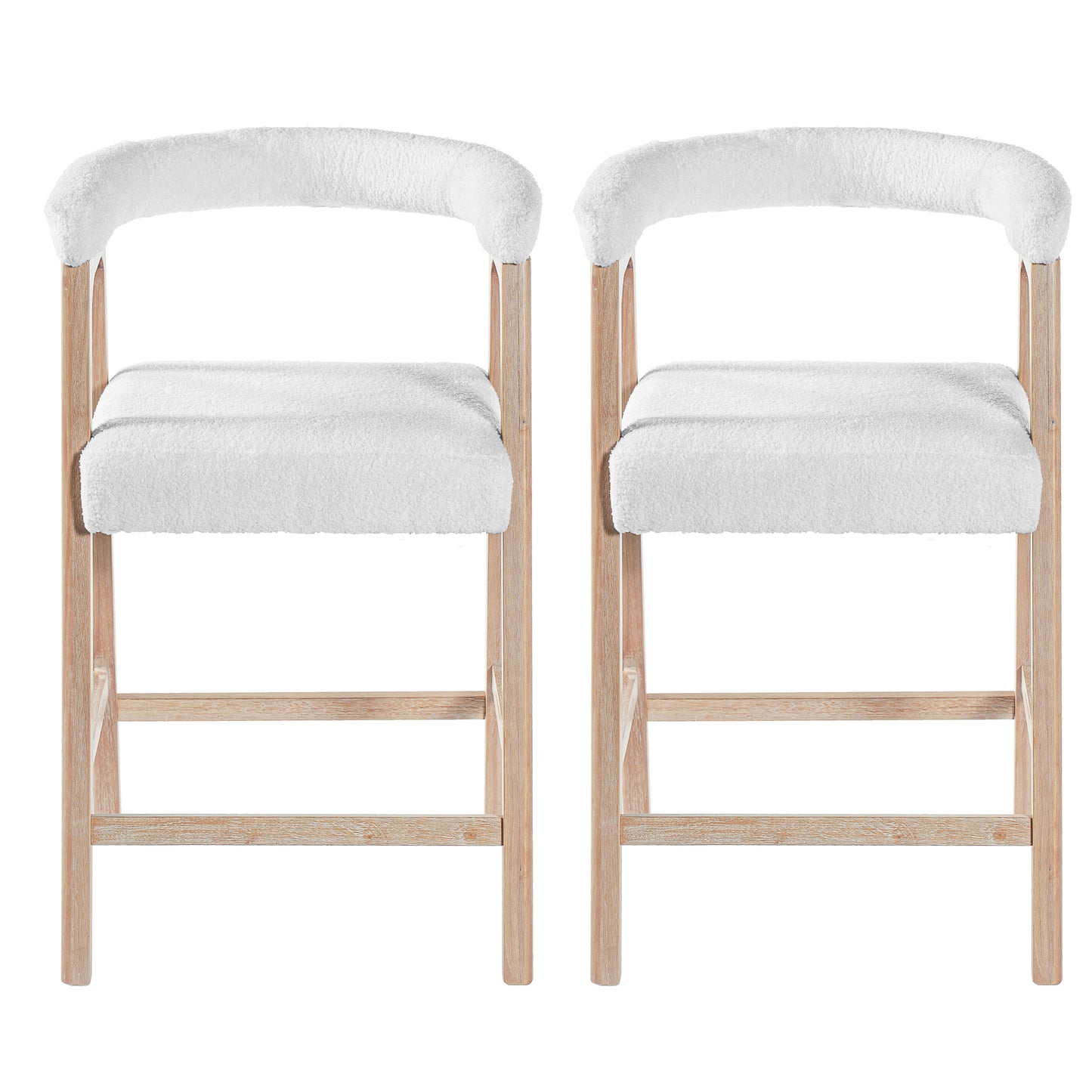 26 Seat Height Bar Stools With Back,  Comfortable Counter Stools For Kitchen Island Dining Room, Set Of 2