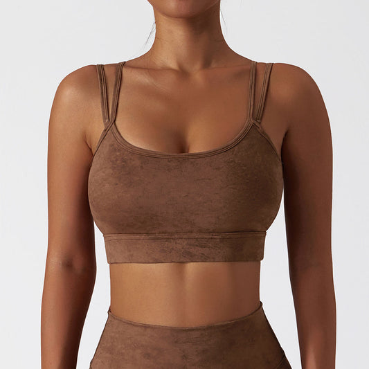Women's Printed Camouflage Sling Spaghetti Straps Yoga Underwear
