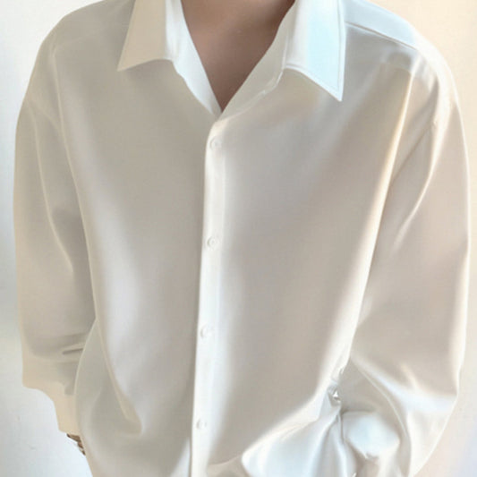 Niche-design Drape-fit Wrinkle-resistant Casual Shirt Korean-style Top