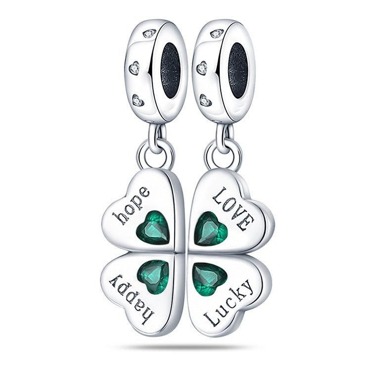 DIY Jewelry Bracelet Accessories Lucky Horseshoe Four-Leaf Clover Charm Pendants