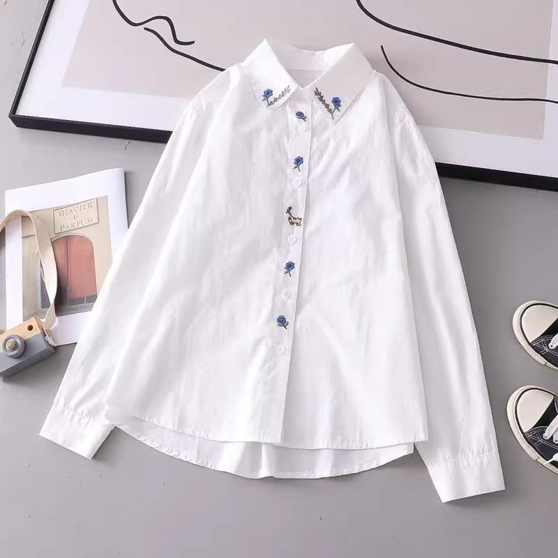 Women's Korean-style Artistic All-Match Casual Shirt Top