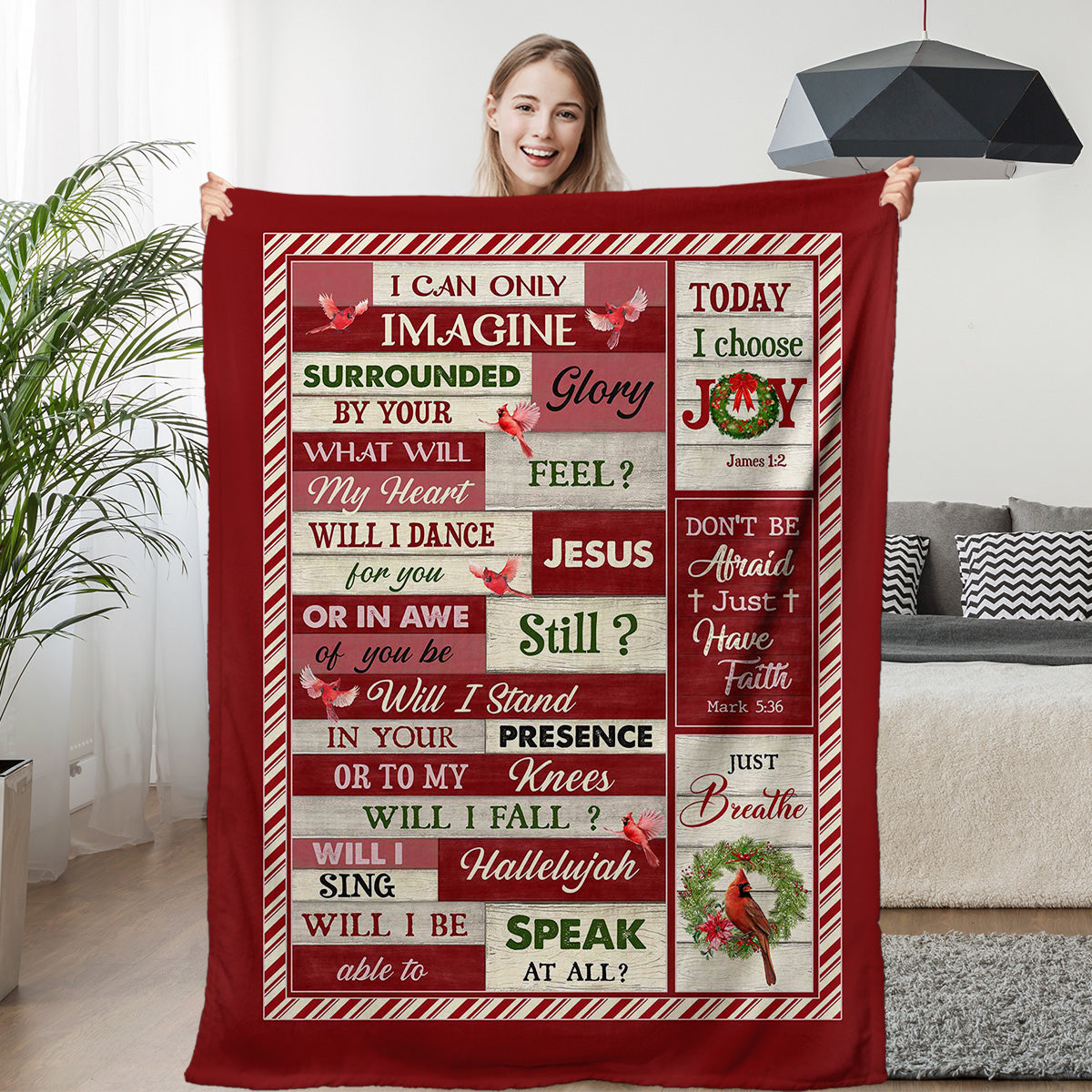 Christmas Cardinal Blanket Gifts For Girls Boys Red Bird Throw Blankets Soft Warm Fuzzy Cozy Fleece Flannel Plush Stuff For Kids Men Women Bed Couch Decor