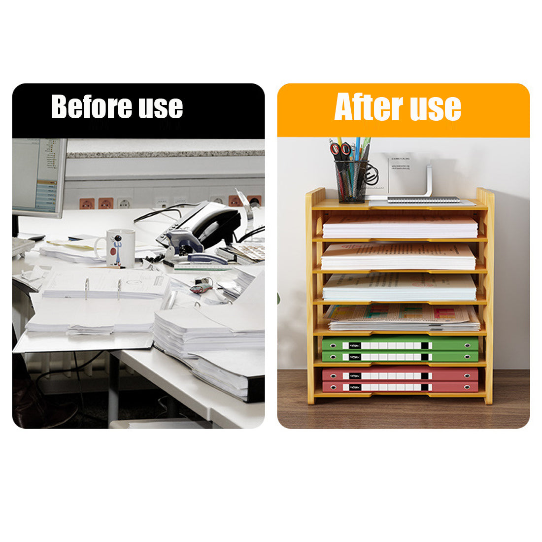 Office Desk File Cabinet Multi Layer Desktop DENSITY BOARD Storage Box Organizer