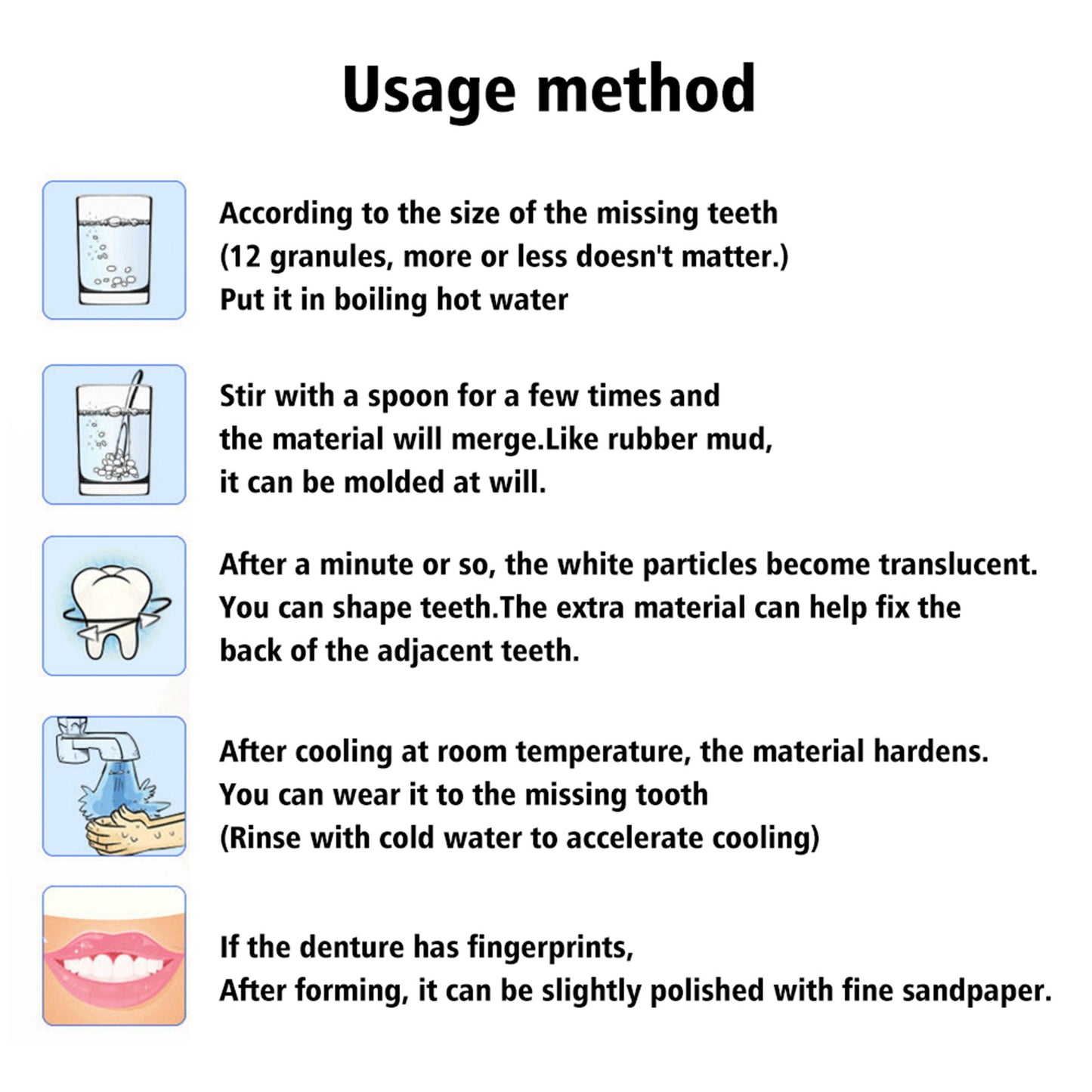 EELHOE Solid Dental Glue, Film And Television Makeup Denture Modification Temporary Fillings Dental Glue False Fillings Holes And Gaps