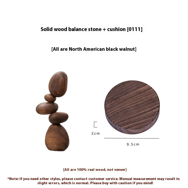 Housewarming Gift Balanced Rock Decoration Creative Wood Carving Cultural And Creative Gifts Emotional Stability Artifact Home Happiness For Friends