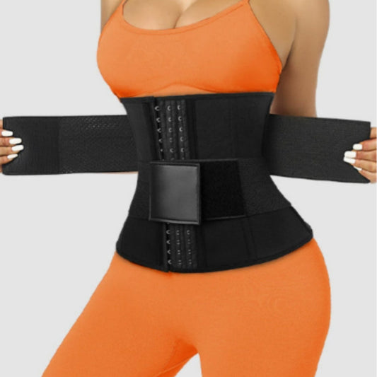 Fitness Body-Shaping Tummy Control Belt With Velcro And Button Closure For Easy Sculpting