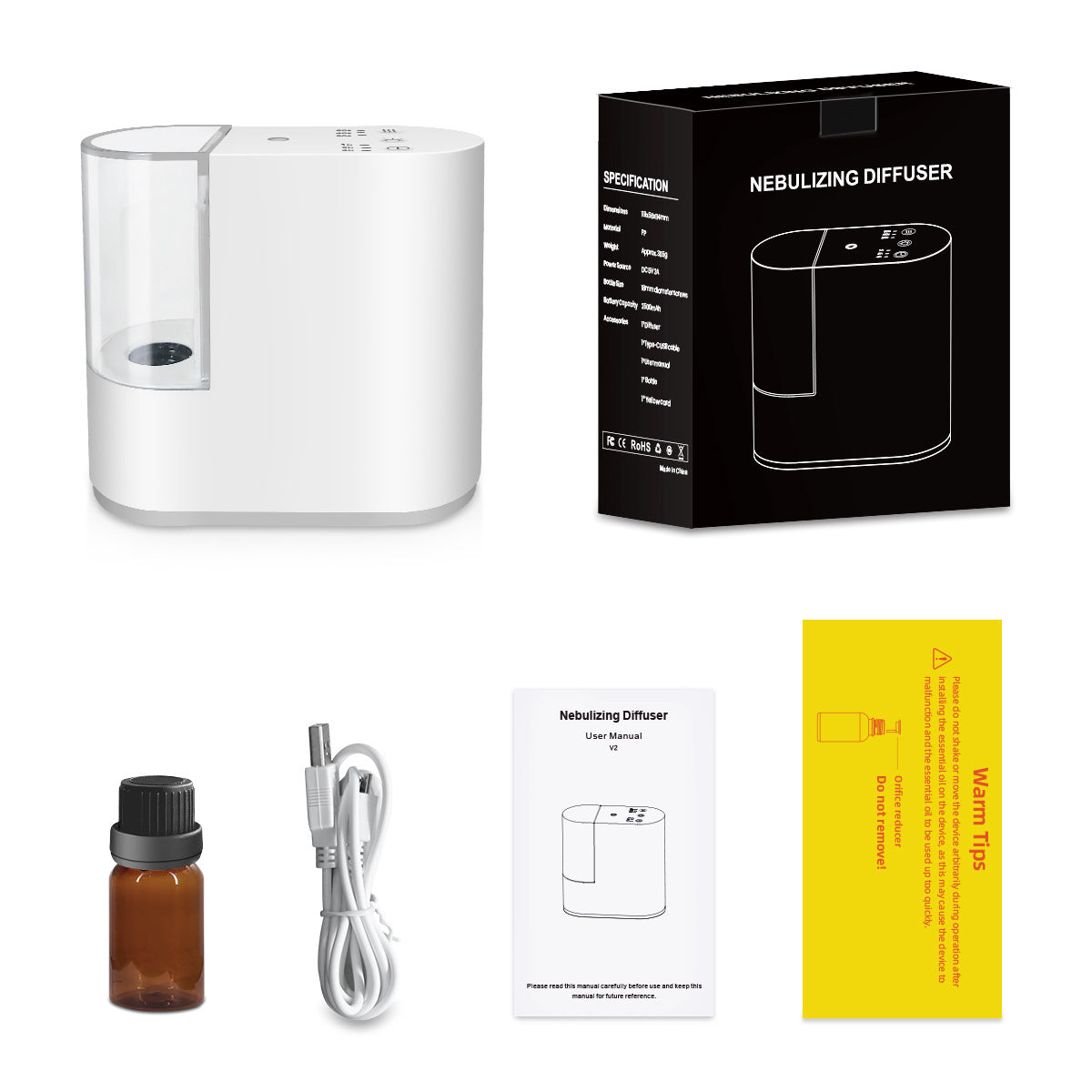 Household Essential Oil Fog Rechargeable Smart Light Can Be Timed Aroma Diffuser