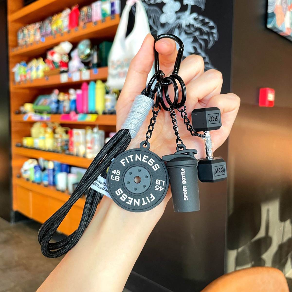 Creative Detachable Dumbbell Keychain Accessories