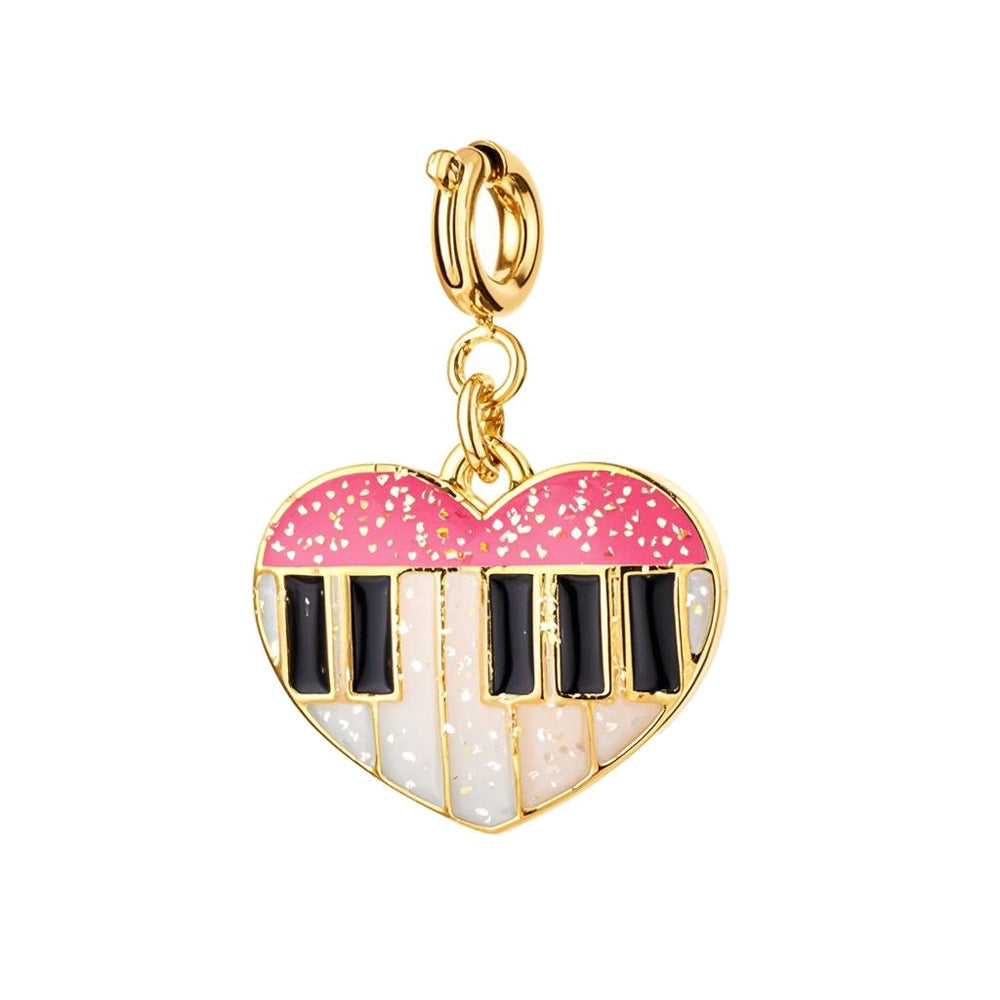 DIY Charm Accessories Alloy Key Pendant With Dripping