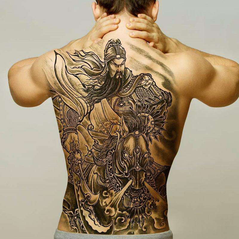 Realistic Full Back Tattoo Stickers - Waterproof Temporary Body Art Decals for Men Women