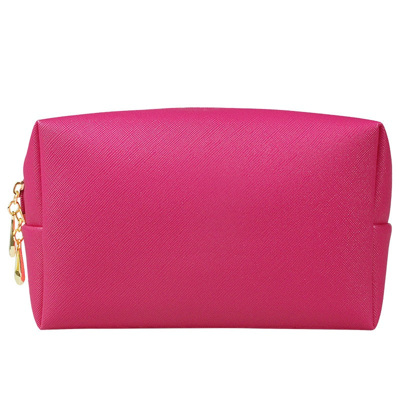 PU Leather Octagonal Square Makeup Storage Bag, Simple Design
