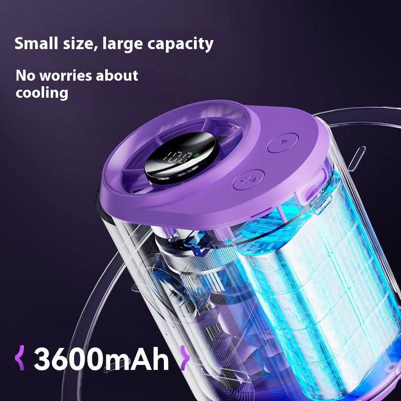 USB Charging Digital Display Portable Outdoor Wind Hanging Neck Fan