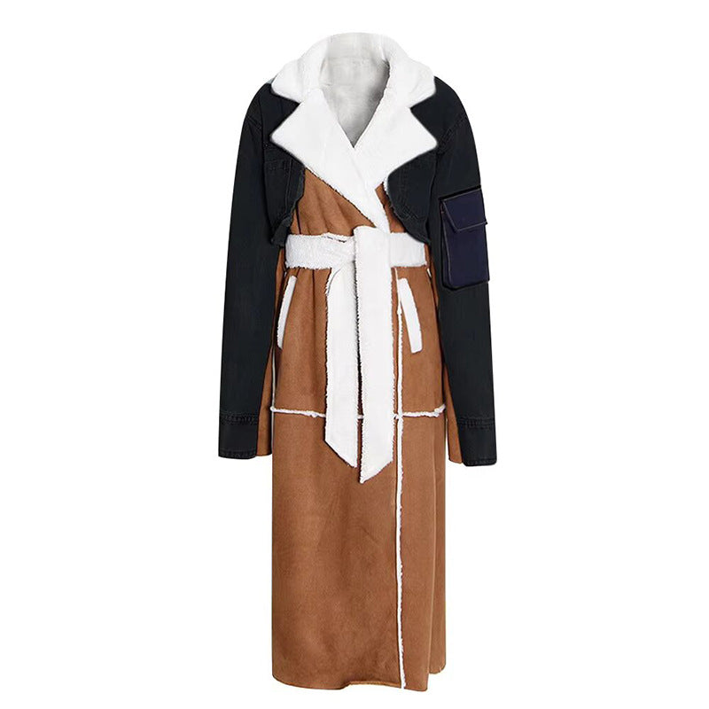 Korean-style Chic Relaxed-fit Casual Multicolor Coat