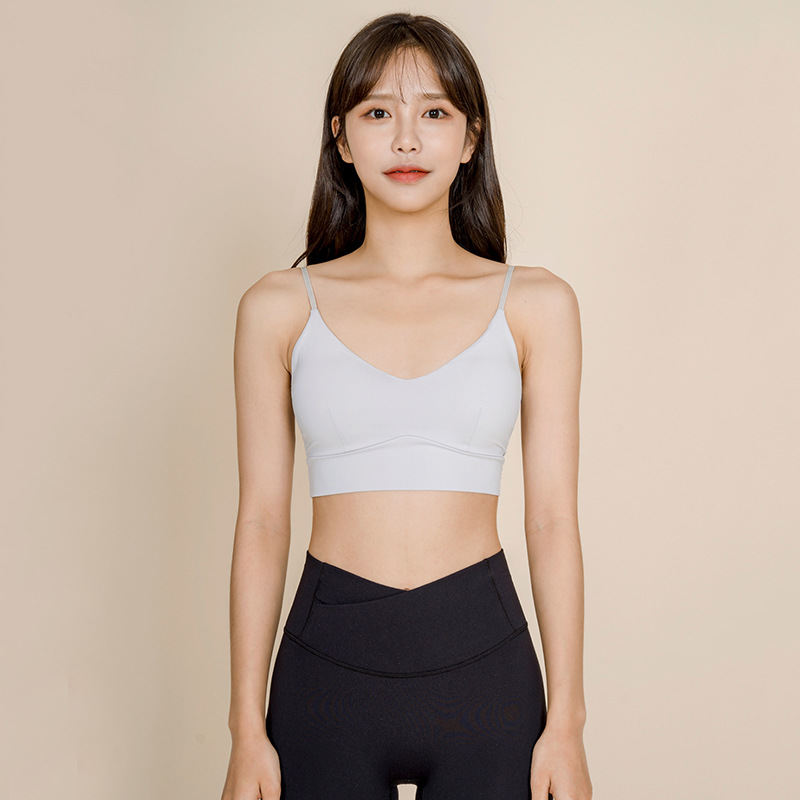 Seamless Wireless Spaghetti-strap Yoga Bra For Women