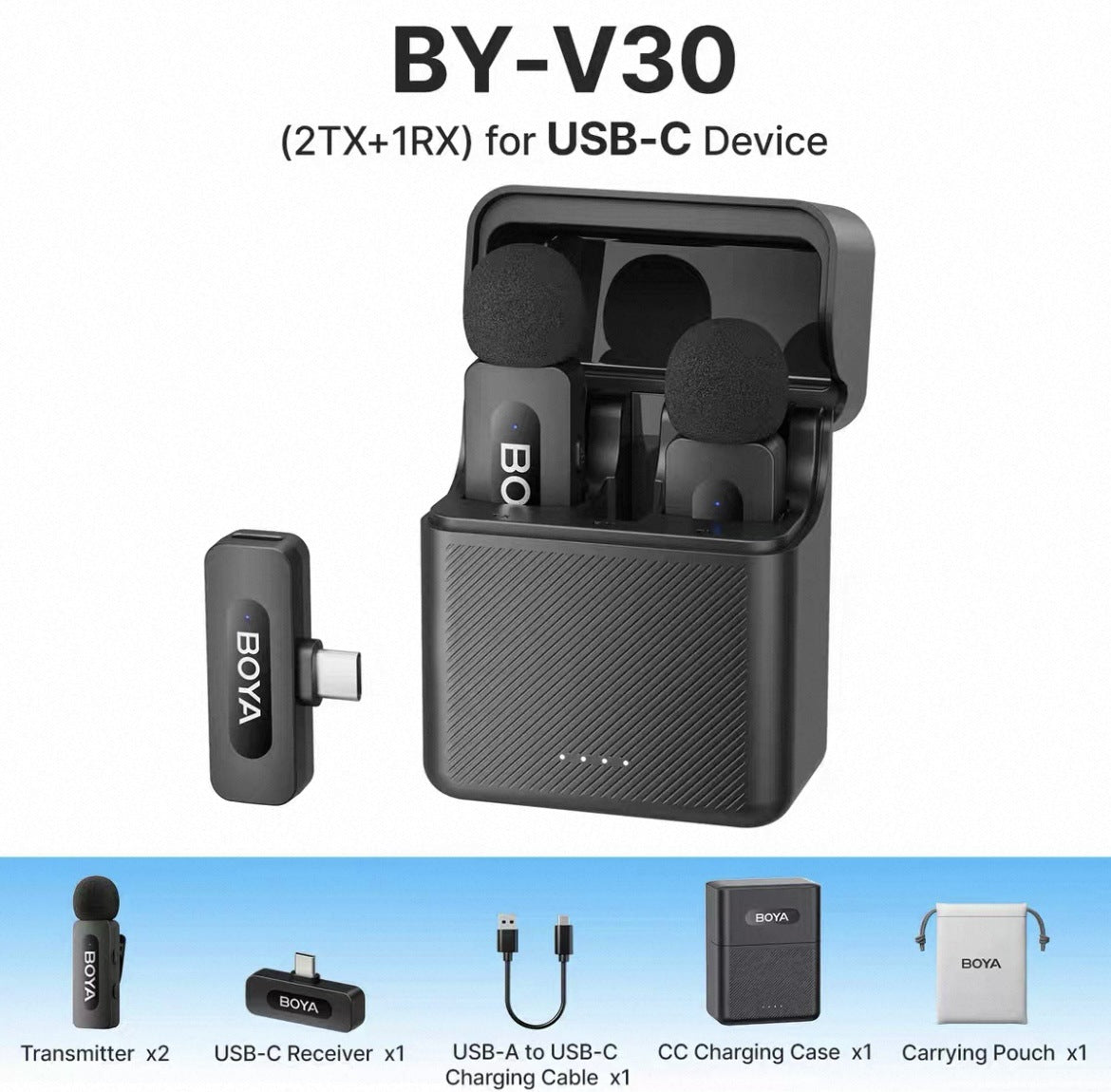 Wireless Lavalier Microphone With Triple-Level AI Noise Cancellation For Mobile Live Streaming And Recording