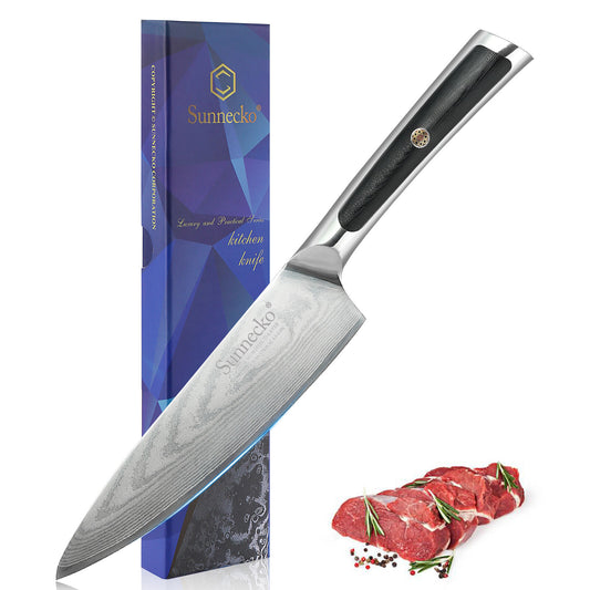 Chef Knife 6.5 Inch Kitchen Cutlery Japanese Knife Damascus Steel Meat Cleaver