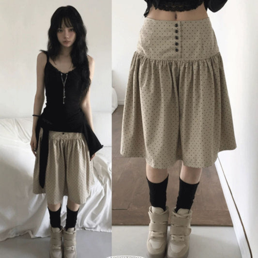 Korean-style Sweet And Versatile Polka-dot Age-reducing Skirt