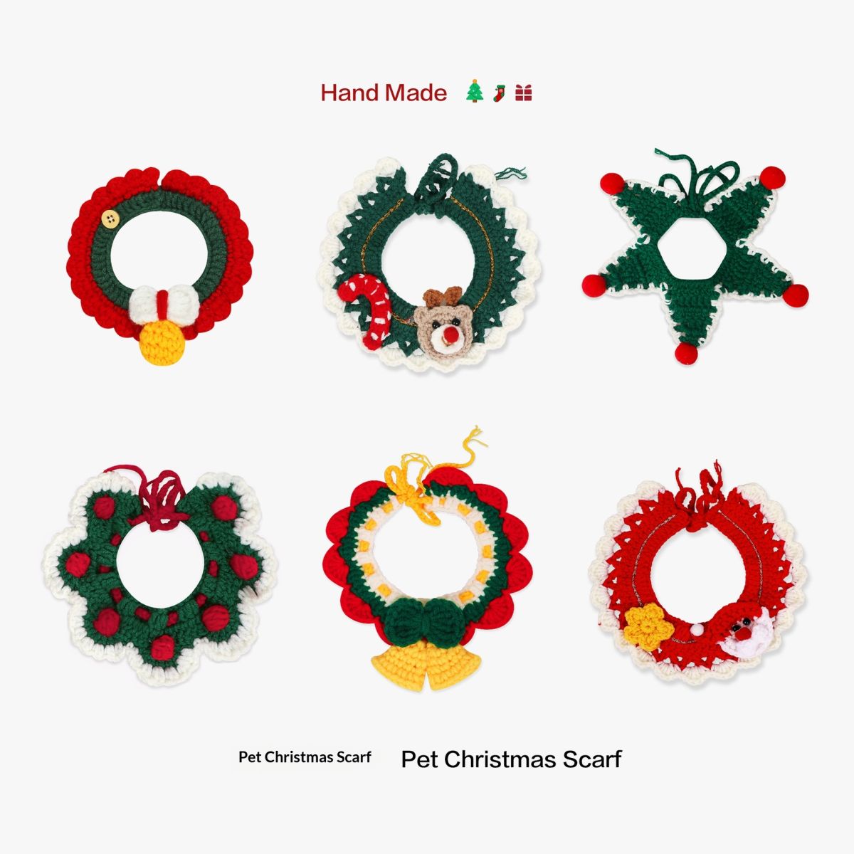 Handmade Knitted Yarn Pet Collar