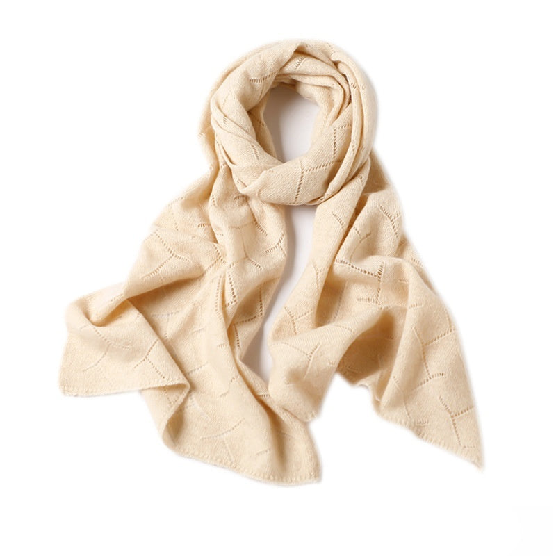 Women's Wool Short Korean-style Versatile Knitted Hollow Scarf