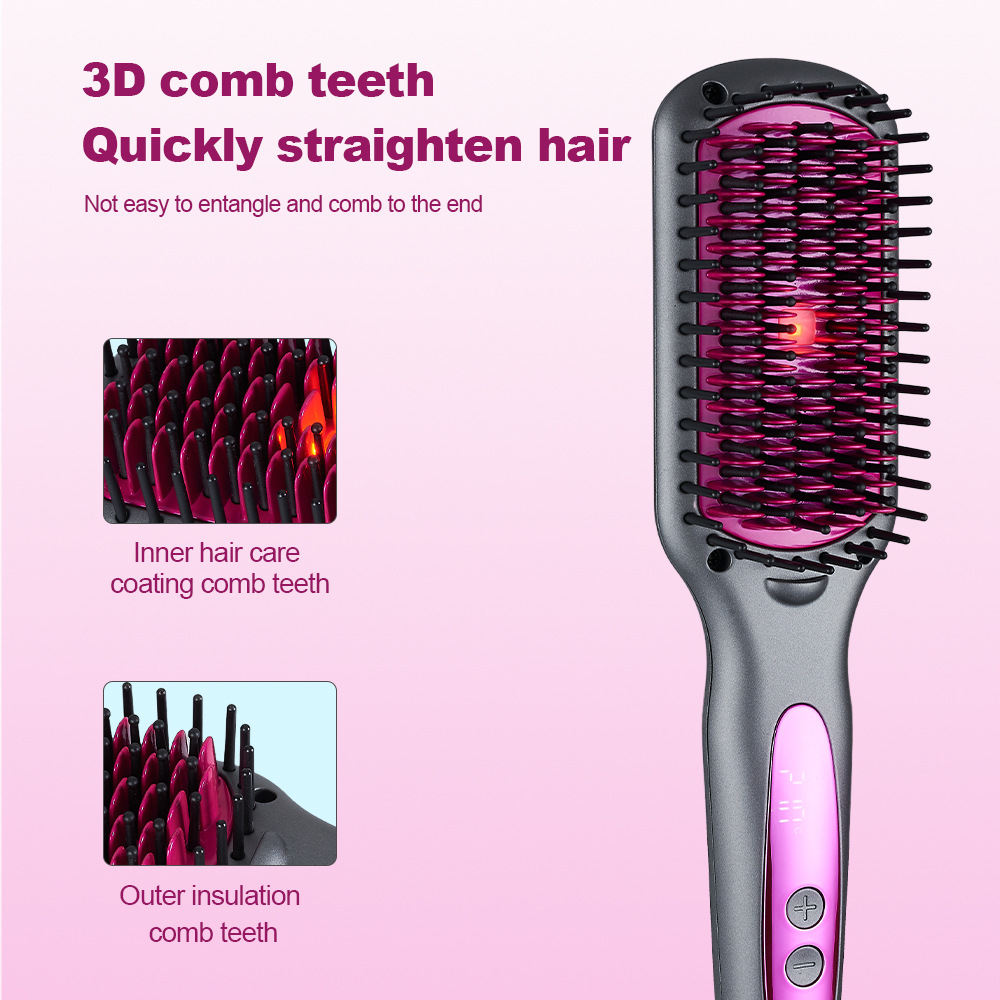 Household Multi-heat Setting Hair Straightening Comb