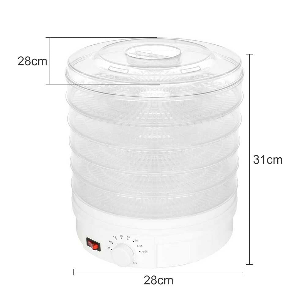 350W Electric Food Dehydrator Fruit Meat Beef Dryer Veg Preserver Machine 5 Tray