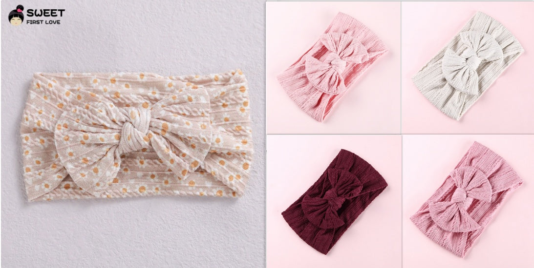 Children's Jacquard Headband Elastic Nylon Hair Band