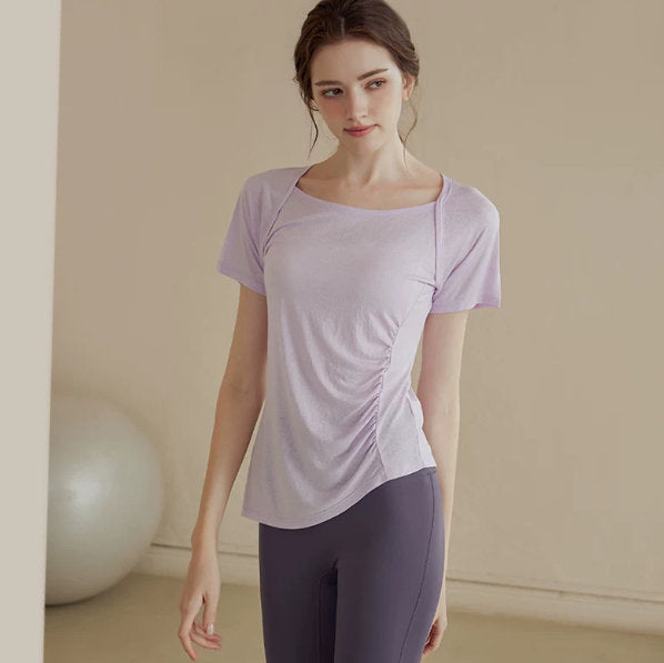 High-End Yoga Apparel Womens Short-Sleeve Sports Top