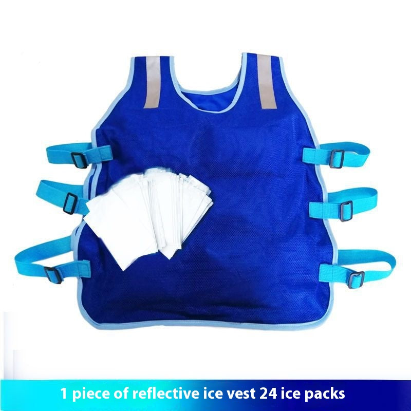 Summer Cooling Vest Outdoor Heatstroke Prevention Ice Pack Refrigeration