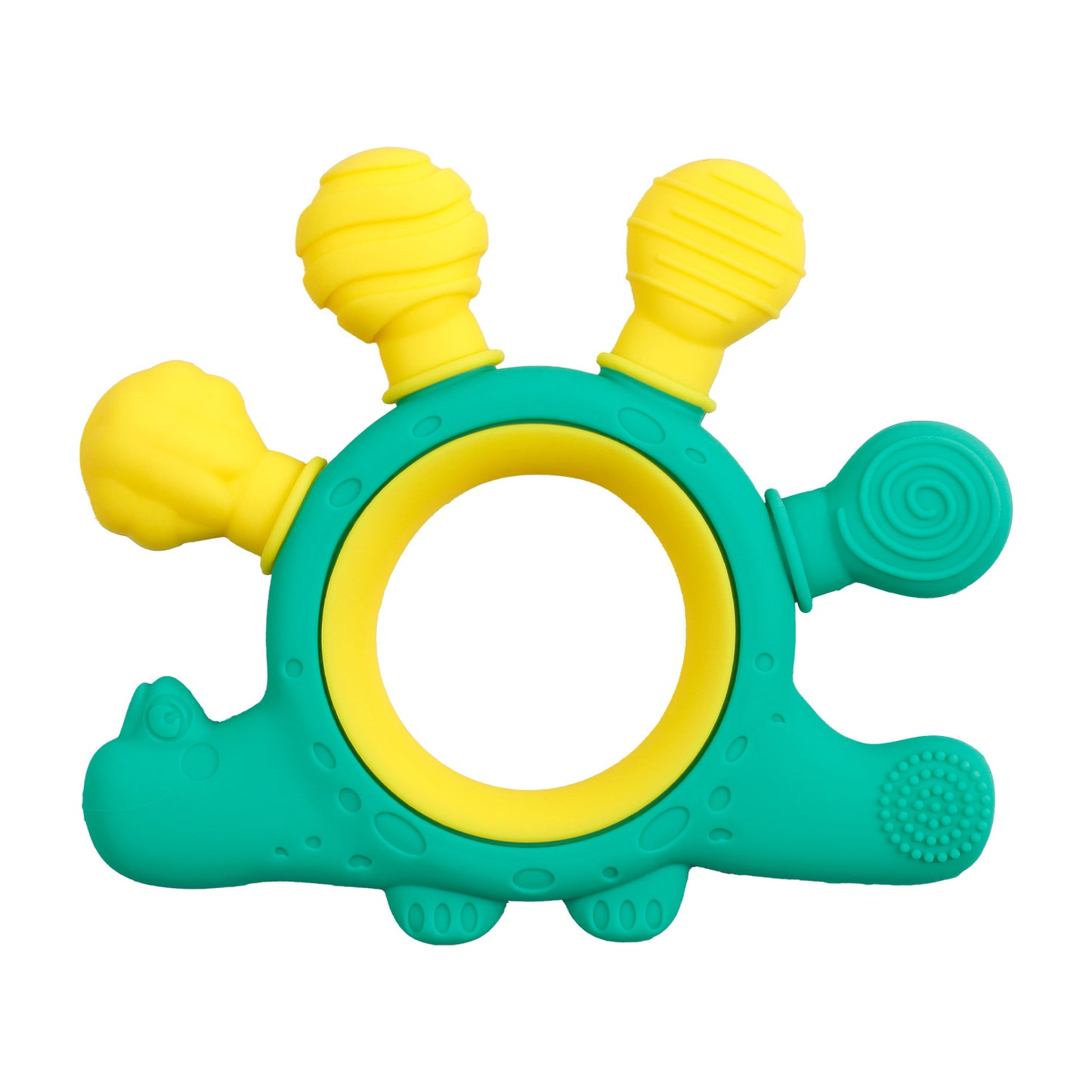 Food-grade Silicone Two-tone Dinosaur Animal Teether