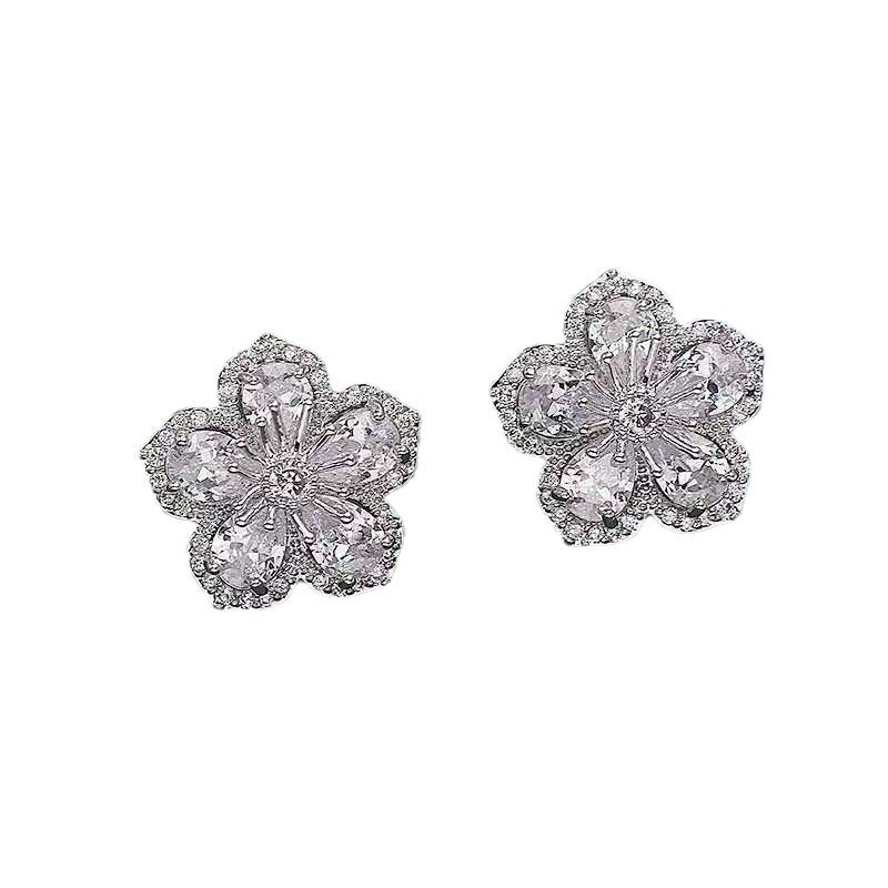 Japanese And Korean Instagram-style Cherry Blossom Earrings For Women