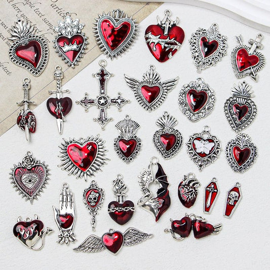 Gothic Girl Cross Love DIY Handmade Necklace Bracelet Earring Ornament Accessories