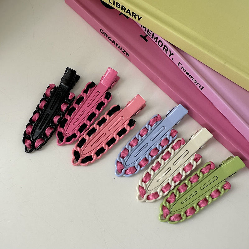 Dopamine Hair Accessories Y2g Barrettes Metal Traceless Clip Color Advanced Sense Small Hairpin Bang Side Clip Headdress