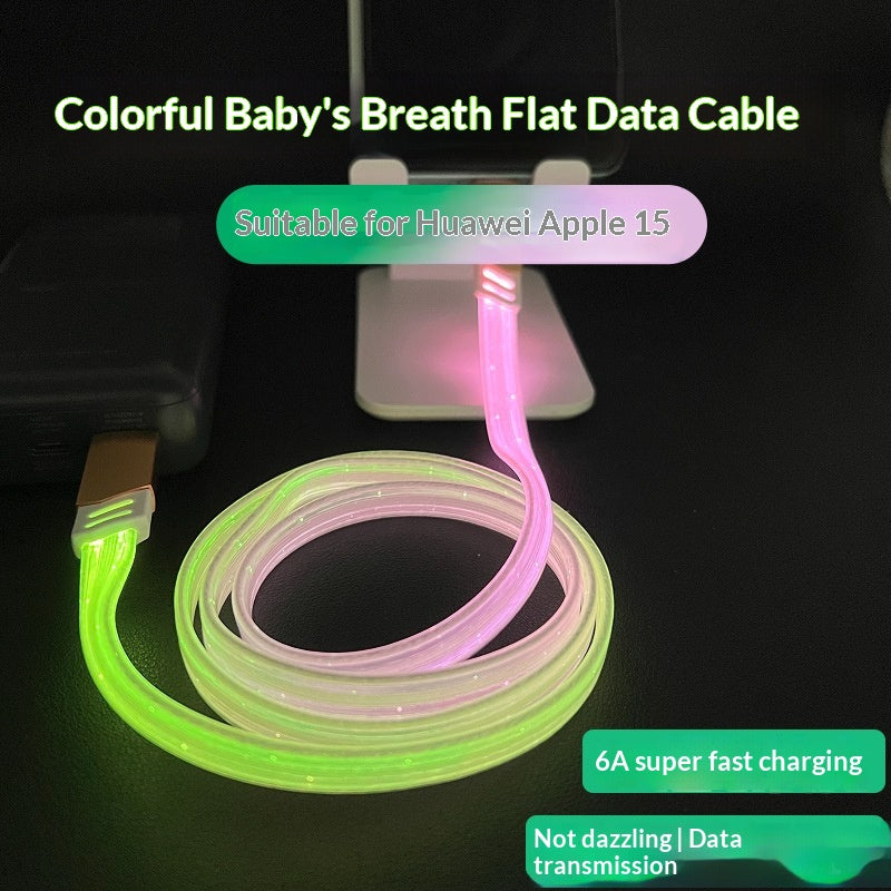 6A Starry Sky Glowing Car Charging Data Cable