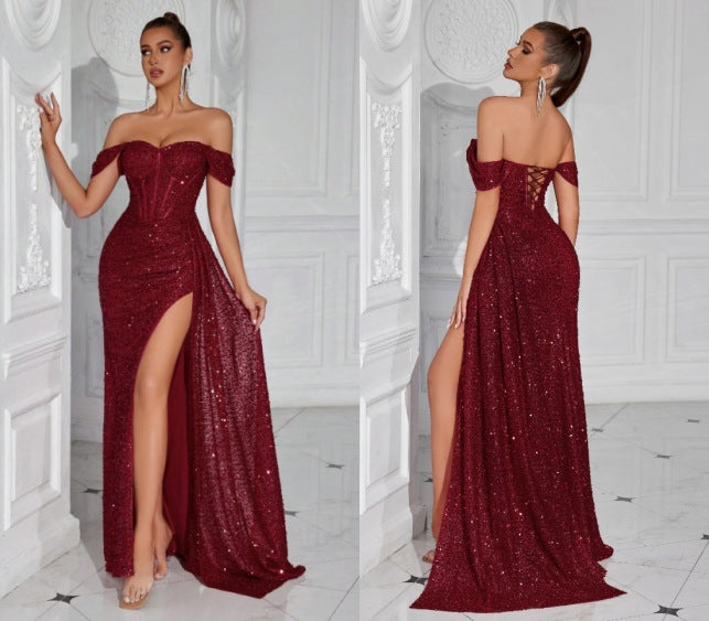 Best-selling Beaded Strapless Sexy Dress For Women