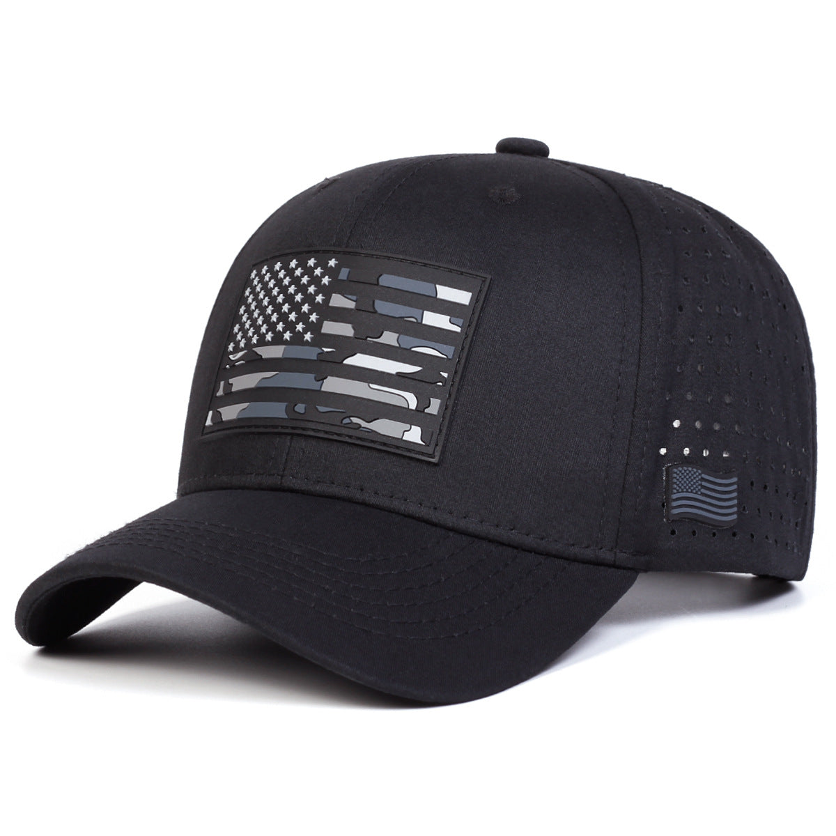 Three-dimensional American Flag Printed Mesh Breathable Adjustable Trendy Fashion Baseball Cap Suitable For Outdoor Outings And Travels