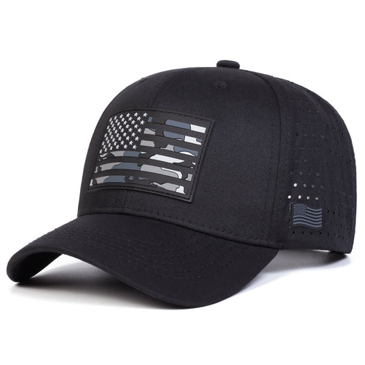 Three-dimensional American Flag Printed Mesh Breathable Adjustable Trendy Fashion Baseball Cap Suitable For Outdoor Outings And Travels
