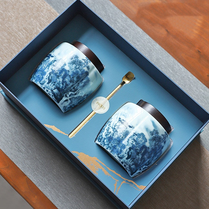 Toyama Ceramic Jar Tea Packaging Box Empty Gift Box