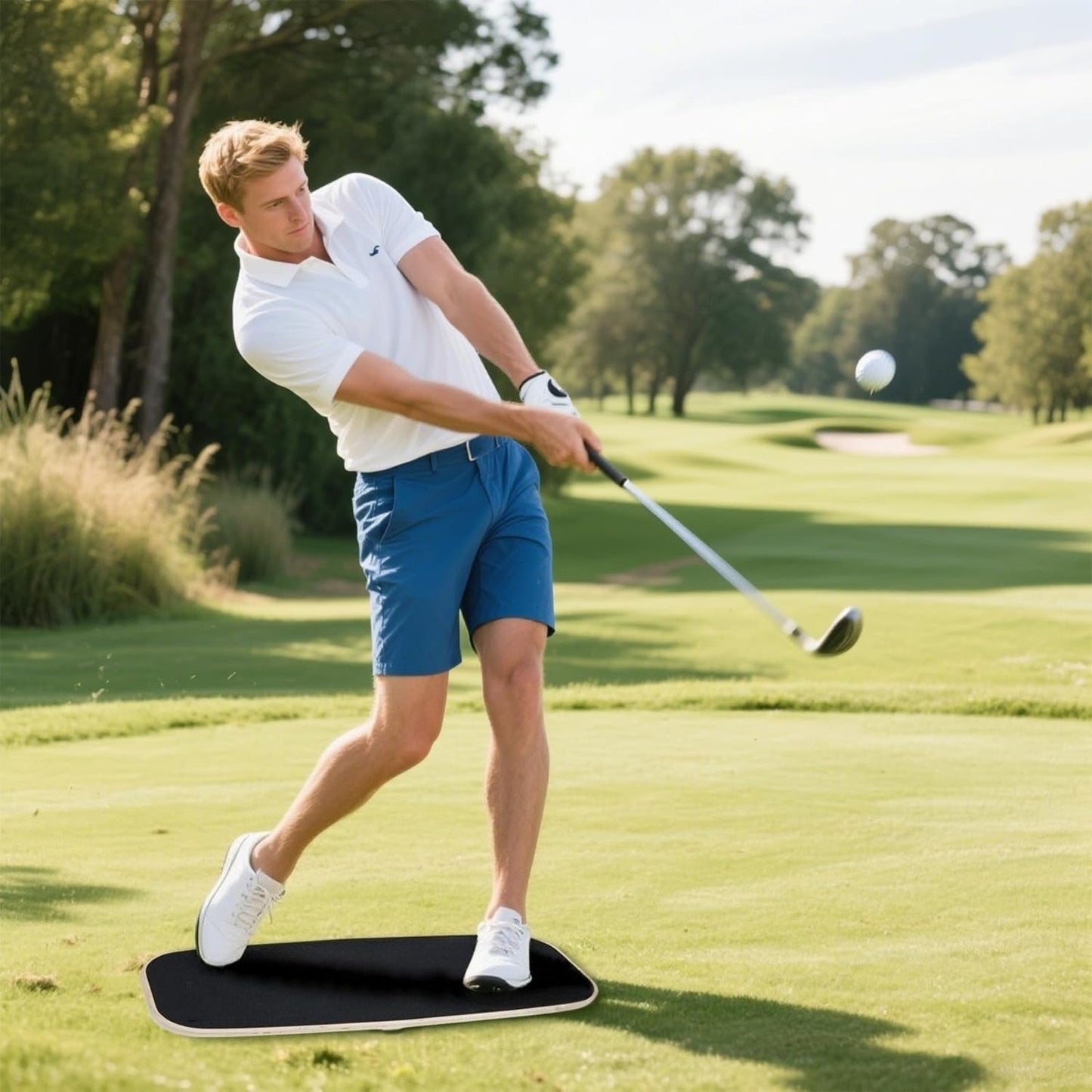 Golf Balance Board Wooden Anti-Slip Golf Swing Trainer Improve Balance Stability Rhythm Training Equipment For Golfers