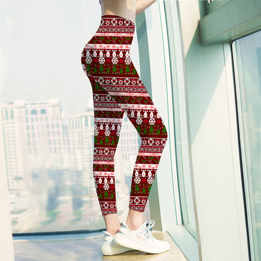 New Christmas Leggings Personalized Printing Yoga