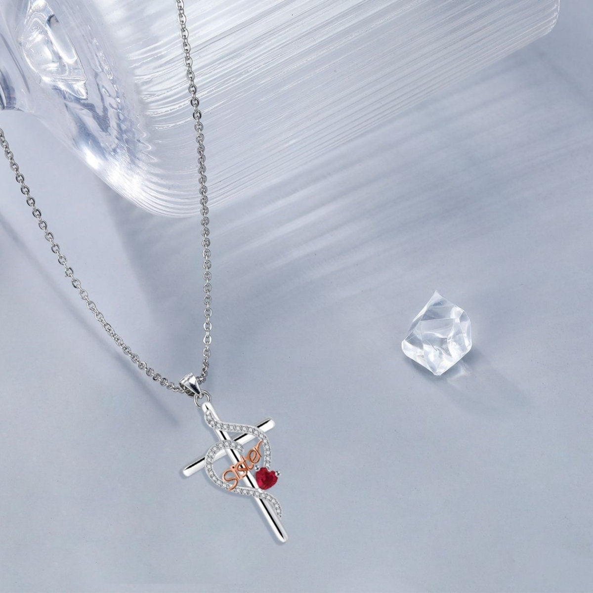 Line Cross Necklace Female Fashion OL Elegant Accessories