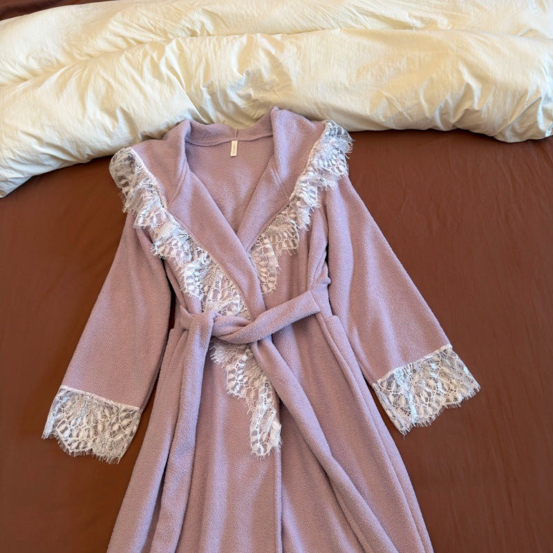 Long High-end Womens Robe For Beauty Salons