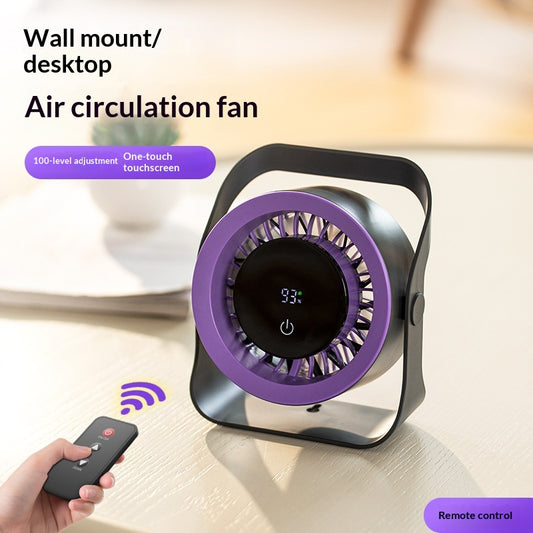 Household Long-Run-Time Remote-Controlled Desk Fan