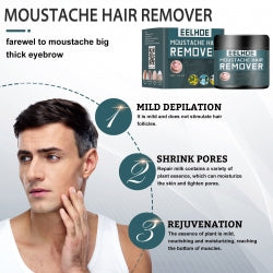 EELHOE Men's Hair Removal Cream, Facial Armpit Leg Chest Hair Clean Not Damaging Skin Hair Removal Cream