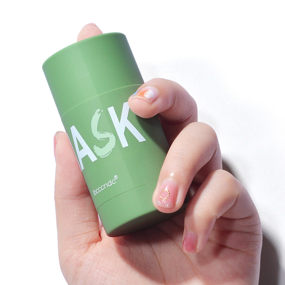 Green Tea Solid Cleansing Mud Stick Shu Soothing Moisturizing Green Mask Stick
