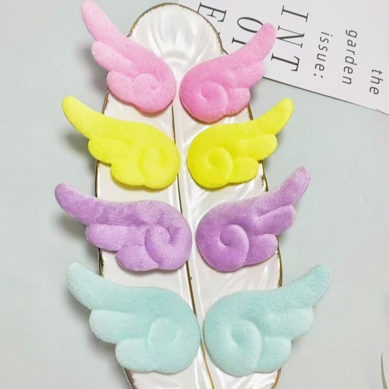 Cute Double-sided Plush Angel Wings DIY Accessories Hair Clips Barrettes Cake Toppers Toy Decoration Materials